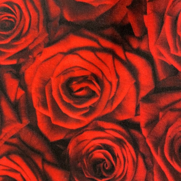 Rose bodycon spandex summer pencil or mini skirt, Sz M - Picture 3 of 5